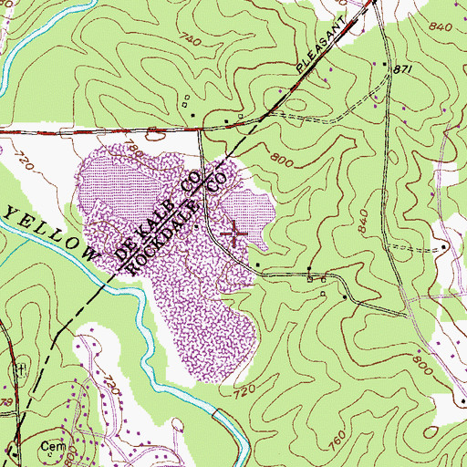 Topographic Map of Cement Lake Dam, GA