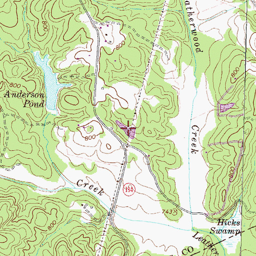 Topographic Map of Dean Lake, GA