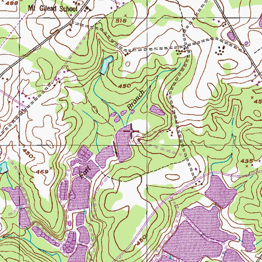 Topographic Map of Dearing Number Nine Lake, GA