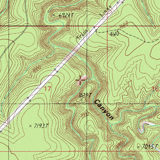 Topographic Map of Saint Joe Canyon, AZ