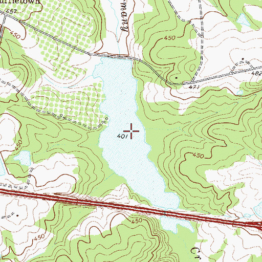 Topographic Map of Harrison Lake A, GA