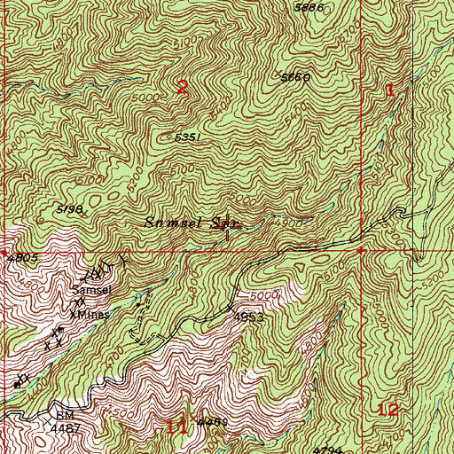Topographic Map of Samsel Spring, AZ