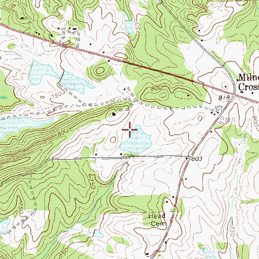 Topographic Map of Camnaflax Lake Dam Number 4, GA