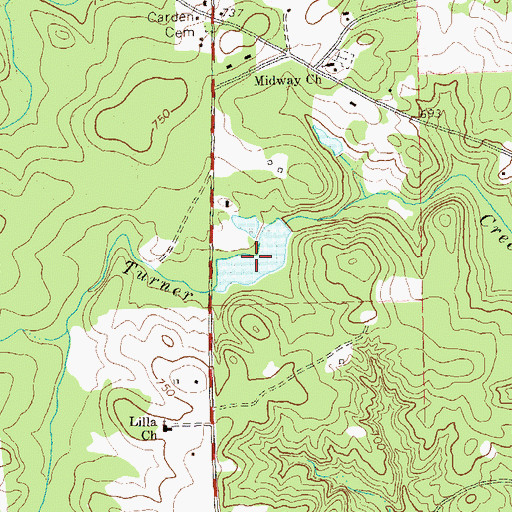 Topographic Map of Pennington Lake, GA