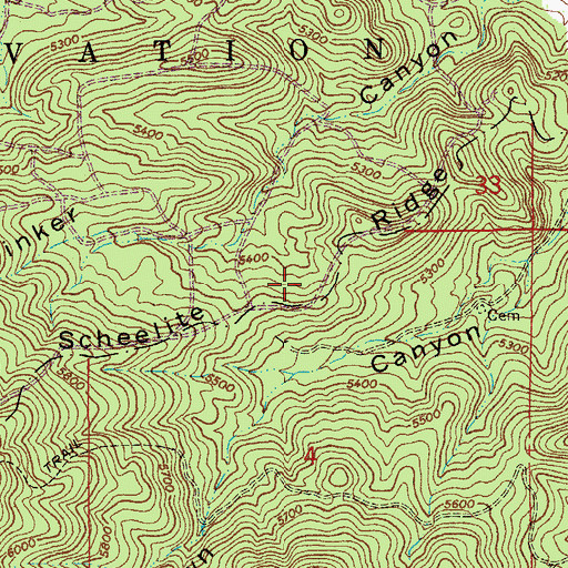 Topographic Map of Scheelite Ridge, AZ