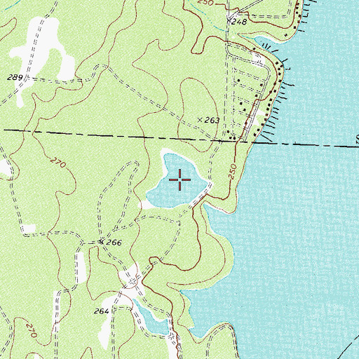 Topographic Map of Wheatley Lake North, GA