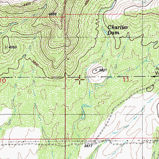 Topographic Map of Shaw Canyon, AZ