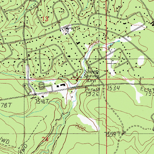 Topographic Map of Sheep Spring, AZ