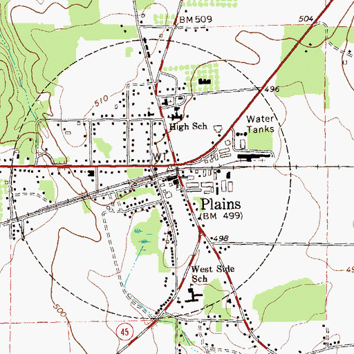 Topographic Map of Peanut Museum (historical), GA