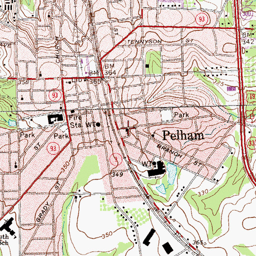 Topographic Map of Church of God Holiness, GA