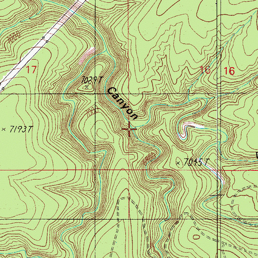 Topographic Map of Smith Canyon, AZ