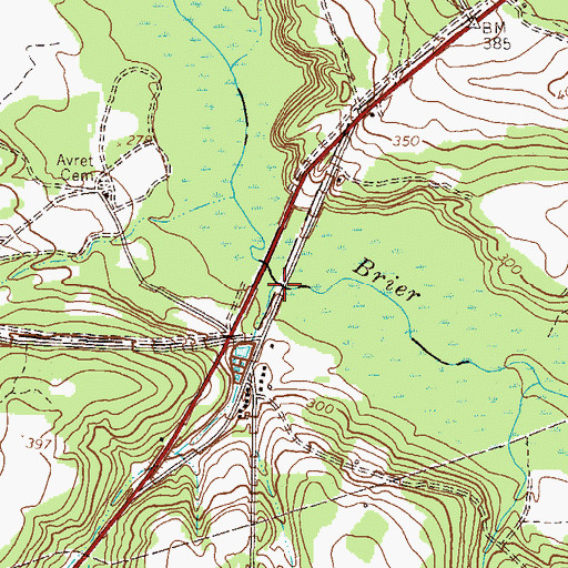 Topographic Map of Patterson Bridge, GA