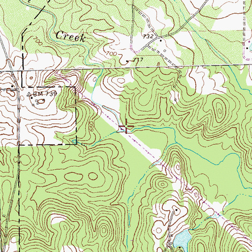 Topographic Map of Harters Mill (historical), GA