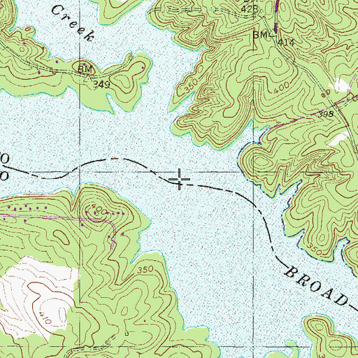 Topographic Map of Dubose Ferry (historical), GA