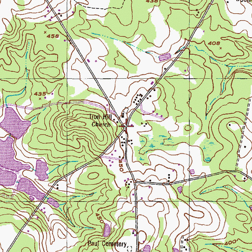 Topographic Map of Megahee, GA