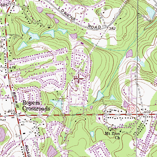 Topographic Map of Sedgefield, GA
