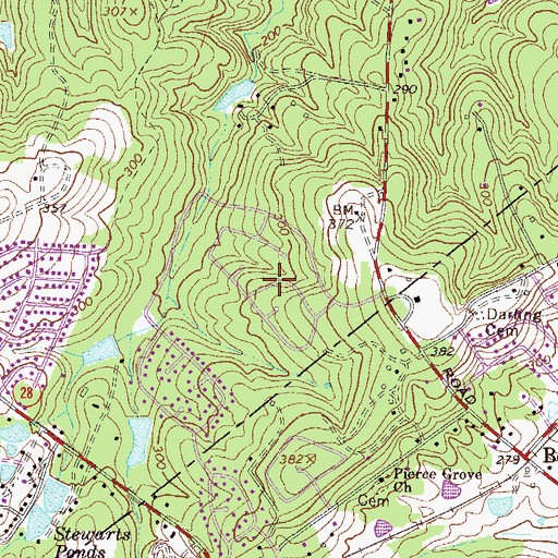 Topographic Map of Watervale, GA