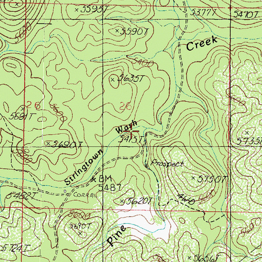 Topographic Map of Stringtown Wash, AZ