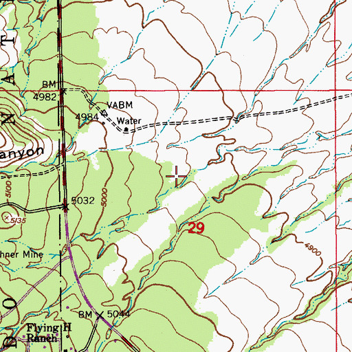 Topographic Map of Stump Canyon, AZ