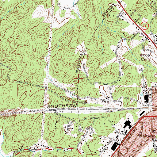 Topographic Map of Alewine Park, GA