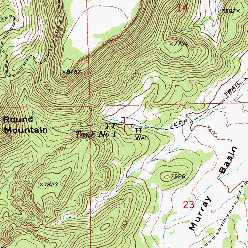 Topographic Map of T T Well, AZ