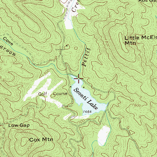 Topographic Map of Big Canoe Heliport, GA