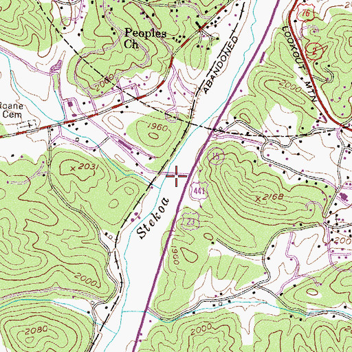Topographic Map of WGHC-AM (Clayton), GA