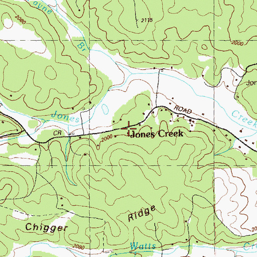 Topographic Map of Camp Ground School (historical), GA