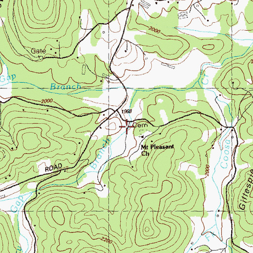 Topographic Map of Smith Mill (historical), GA