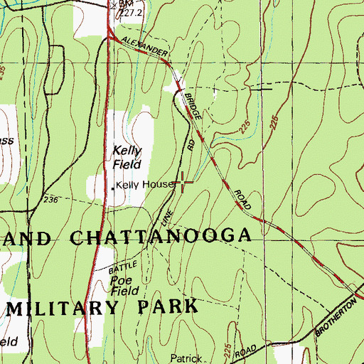 Topographic Map of Deshier Monument, GA