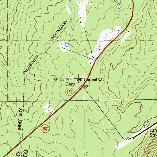 Topographic Map of Mount Carmel Church, GA