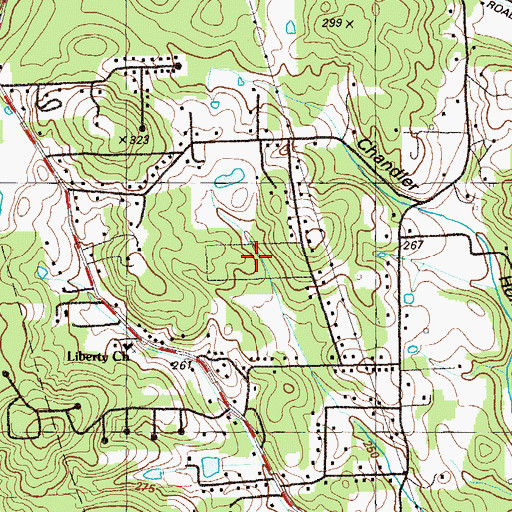 Topographic Map of Shadynook, GA