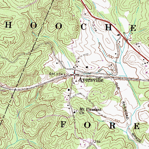 Topographic Map of Ayersville, GA