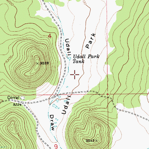Topographic Map of Udall Park, AZ