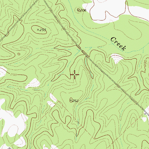 Topographic Map of Rockwell Cemetery, GA