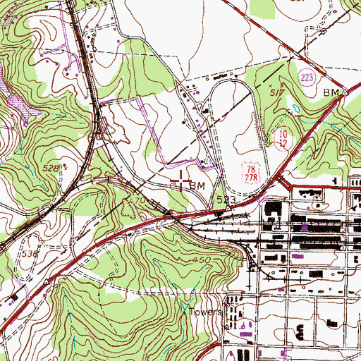 Topographic Map of Augusta State Medical Prison, GA