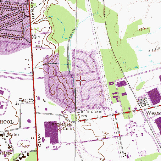 Topographic Map of Apple Valley, GA