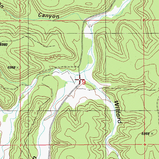 Topographic Map of Wilford Canyon, AZ