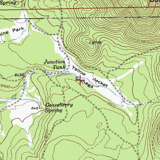 Topographic Map of Yellow Jacket Cienega, AZ