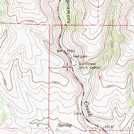 Topographic Map of Sunflower Ranger Station, AZ