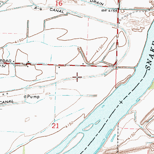 Topographic Map of A-4 Canal, ID