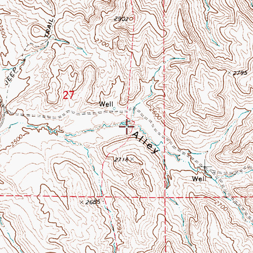 Topographic Map of Alley Gulch, ID