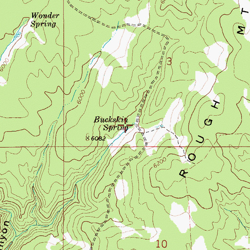 Topographic Map of Buckskin Spring, ID