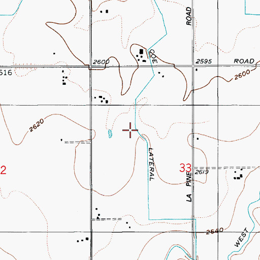 Topographic Map of Coe Lateral, ID