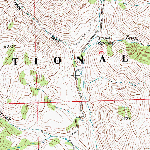 Topographic Map of Little Willow Creek, ID