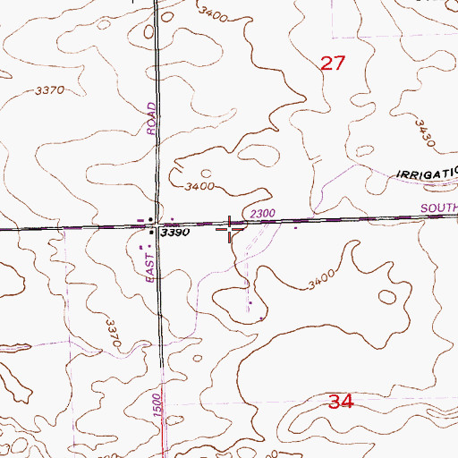 Topographic Map of Shoestring School, ID