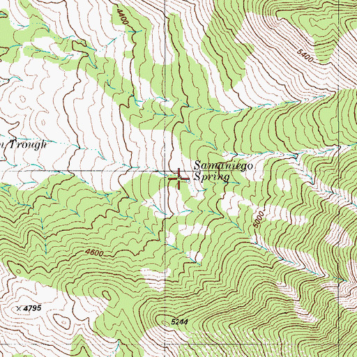Topographic Map of Samaniego Spring, AZ