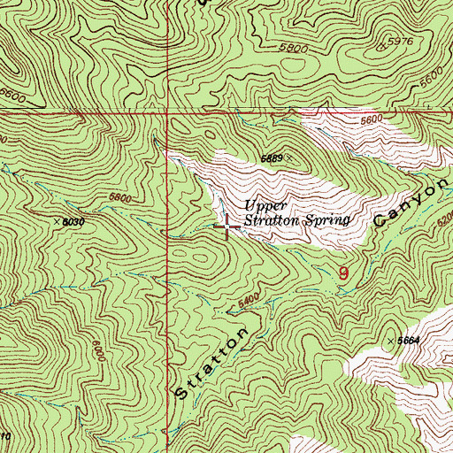 Topographic Map of Upper Stratton Spring, AZ