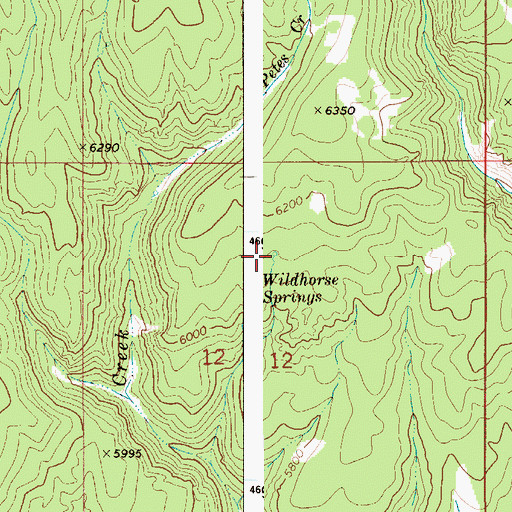 Topographic Map of Wildhorse Springs, ID