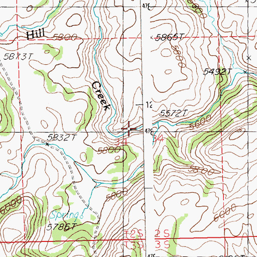 Topographic Map of Antelope Creek, ID